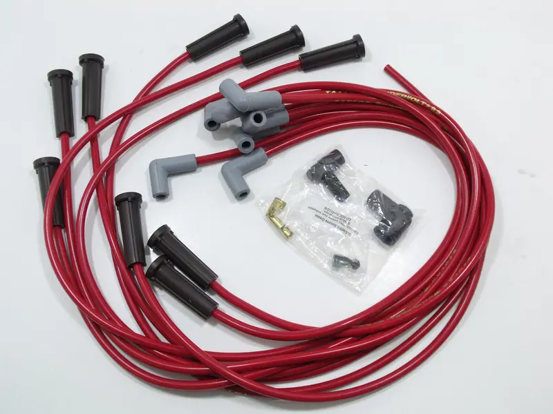 Taylor Thundervolt 8.2Mm Ignition Wire Set – Red Silicone Jacket, 11.75-Inch Length, 180° Boots 1