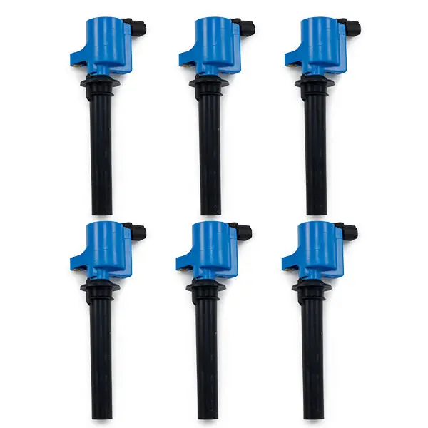 Top Street Performance Jm6802-6 High-Voltage Ignition Coil – 35,000-Volt Output, Blue/Black Housing, Fits 2000–2008 Ford/Mazda V6 1