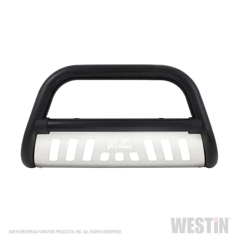 Westin 33-1285 Ultimate Bull Bar – 2.5" Diameter Heavy-Duty Steel With Stainless Skid Plate 1